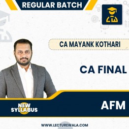 CA Final AFM Regular Batch  By CA Mayank Kothari : Pen Drive / Online Classes