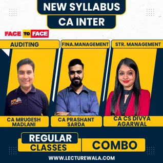 CA Mrugesh Madlani Auditing & CA Prashant Sarda FM & CA/CS Divya Agarwal SM Face TO Face Regular Combo Classes For CA Inter Live Online Classes CA Mrugesh Madlani Auditing & CA Prashant Sarda FM & CA/CS Divya Agarwal SM Face TO Face Regular Combo Classes For CA Inter Live Online Classes