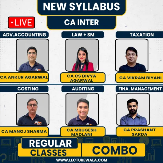 CA Inter New Syllabus Both Group All Subjects Live Regular Combo Classes By MEPL Classes : Online Classes