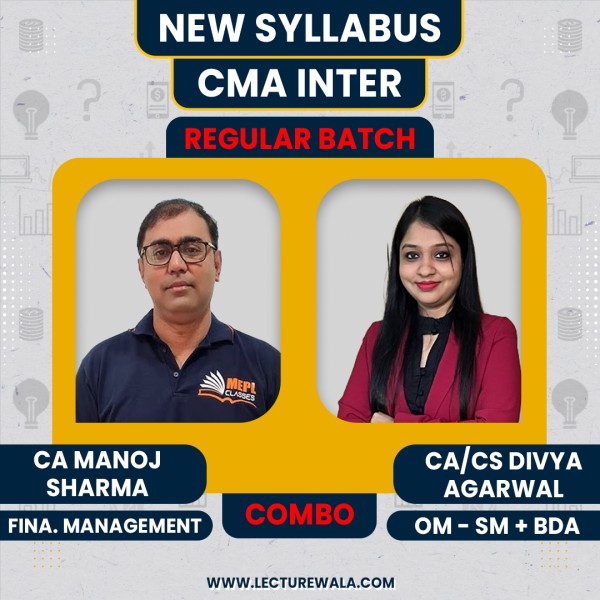 CA/CS Divya Agarwal OMSM + BDA & CA Manoj Sharma FInancial Management Regular Online Combo Classes