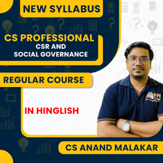 CS Anand Malakar CSR & Social Governance Regular Online Classes For CS Professional New Syllabus CS Anand Malakar CSR & Social Governance Regular Online Classes For CS Professional New Syllabus
