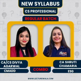 CA/CS Divya Agarwal CMADD & CA Shruti Chamari Environmental, social & governance - principles & practice Regular Online Classes For CS Professional CA/CS Divya Agarwal CMADD & CA Shruti Chamari Environmental, social & governance - principles & practice Regular Online Classes For CS Professional