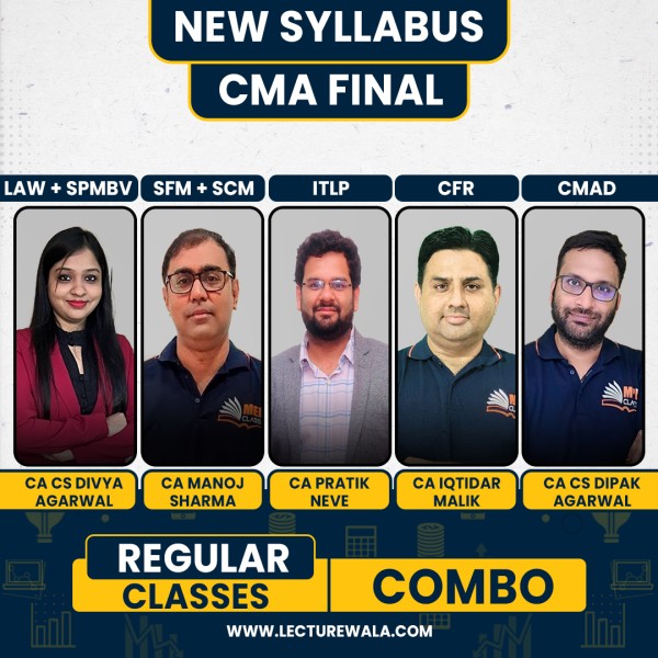 (MEPL Classes) Both Group All Papers Except DT Regular Online Combo Classes For CMA Final New Syllabus