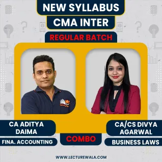 CA/CS Divya Agarwal Business Law & CA Aditya Daima Financial Accounting Regular Online Combo Classes For CMA Inter CA/CS Divya Agarwal Business Law & CA Aditya Daima Financial Accounting Regular Online Combo Classes For CMA Inter