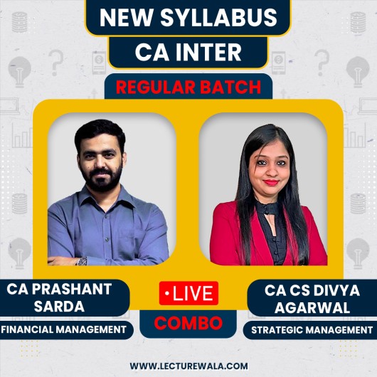 CA Prashant Sarda FM & CA CS Divya Agarwal SM Live @ home Regular Course For CA Inter Live Online Classes