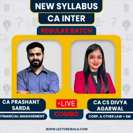 CA Prashant Sarda FM &amp; CA CS Divya Agarwal Law + SM Live Regular Combo Course For CA Inter Online Classes