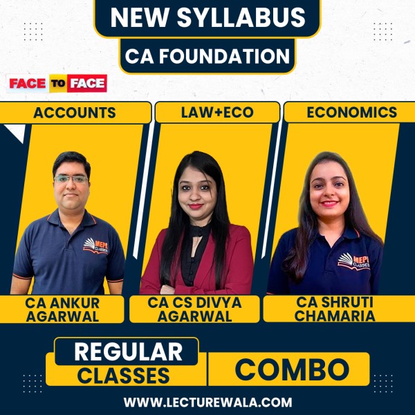 CA Foundation New Syllabus All Papers Without Maths Combo Face To Face Regular Combo Classes By MEPL Classes