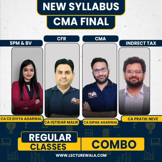 (MEPL Classes) Group - 4 All Papers Regular Online Combo Classes For CMA Final New Syllabus (MEPL Classes) Group - 4 All Papers Regular Online Combo Classes For CMA Final New Syllabus