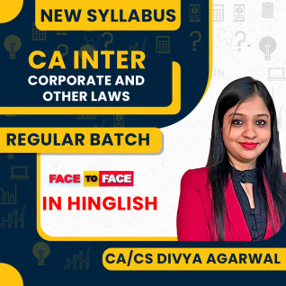 CA/CS Divya Agarwal Corporate & Other law Face To Face Regular Combo Classes For CA Inter Online Classes CA/CS Divya Agarwal Corporate & Other law Face To Face Regular Combo Classes For CA Inter Online Classes