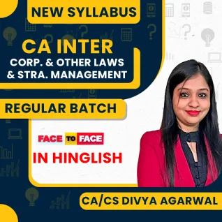 CA/CS Divya Agarwal Corporate & Other law + SM Face To Face Regular Combo Classes For CA Inter Online Classes CA/CS Divya Agarwal Corporate & Other law + SM Face To Face Regular Combo Classes For CA Inter Online Classes