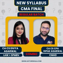 CA/CS Divya Agarwal Corporate Law + SPMBV &amp; CA/CS Dipak Agarwal Cost &amp; Management Audit Regular Online Combo Classes For CMA Final