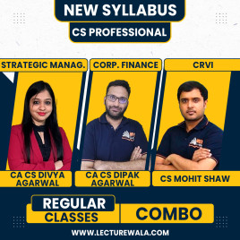 CA/CS Divya Agarwal SM &amp; CA/CS Dipak Agarwal &amp; CA Mohit Show CRVI Regular Online Combo Classes For Cs Professional