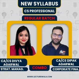 CA/CS Divya Agarwal Strategic Management & CA/CS Dipak Agarwal Corporate Financial Regular Online Classes For CS Professional CA/CS Divya Agarwal Strategic Management & CA/CS Dipak Agarwal Corporate Financial Regular Online Classes For CS Professional