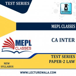 CA INTER - TEST SERIES - PAPER 2 - LAW By Mepl Classes: Test series.