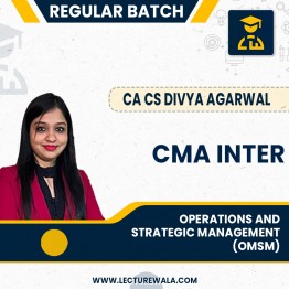 CMA Inter New Operation Management & Strategic Managemen (OMSM) Regular Classes By CA CS Divya Agarwal : Pen Drive / Online Classes