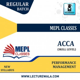ACCA - SKILL LEVEL - PERFORMANCE MANAGEMENT (WITHOUT BOOKS)  BY MEPL: ONLINE CLASSES.