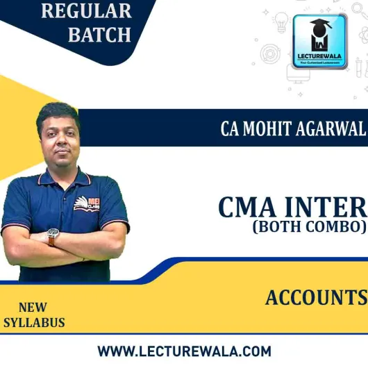 CMA Inter Accounts (BOTHS GROUP COMBO) Regular Course by CA Mohit Agarwal : Pen drive / Online classes.