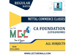  CA Foundation All Subjects Combo  Regular Batch By Mittal Commerce Classes: Online Live Classes.