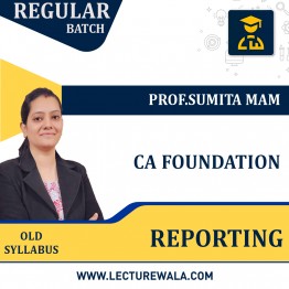 CA Foundation Old Syllabus English Reporting (Paper - 2) Regular Course Prof.Richa Mam : Pen Drive / Online Classes