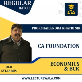 CA Foundation Old Syllabus Economics & BCK Regular Course:Prof.shailendra Khatri Sir : Pen Drive Online Classes