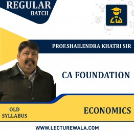 CA Foundation Old Syllabus Economics (Paper-4) Regular Course PROF.SHAILENDRA KHATRI SIR : Pen Drive / Online Classes