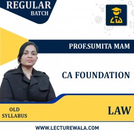 CA Foundation Law (Paper - 2) Regular Course By  Prof.Sumita Mam : Pen Drive / Online Classes