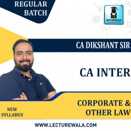 CA Inter Corporate & Other Law Regular Course By CA DIkshant Sir : Pen Drive Online Classes