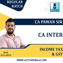 CA Inter Income Tax & GST Combo Regular Course By CA Pawan Sir : Pen Drive / Online Classes