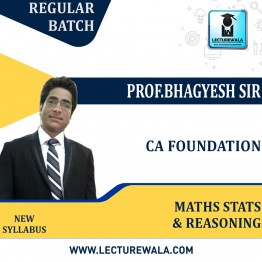CA Foundation Maths Stats & Reasoning (Paper - 3) Regular Course Prof.Bhagyesh Sir: Pen Drive / Online Classes.