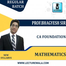 CA Foundation Mathematics Regular Course By Prof.Bhagyesh Sir : Pen Drive / Online Classes