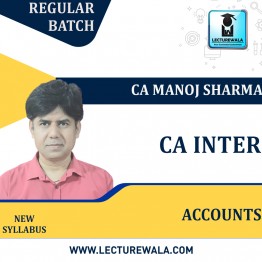 CA Inter Accounts Regular Course By CA Manoj Sharma : Pen Drive / Online Classes