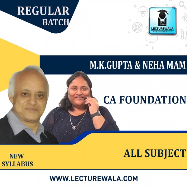 CA Foundation All Subject  Regular Course  By Neha MAM And MK Gupta: Google Drive & Pendrive & Hard Disk.