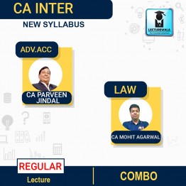 CA Inter Group 2 Advance Accounts And Law Regular Course Combo By CA Parveen Jindal And CA Mohit Agarwal : PEN DRIVE / ONLINE CLASSES.