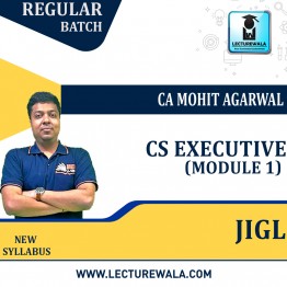 CS Executive MODULE 1 JIGL LIVE AT HOME BATCH Regular Course By Mohit Agarwal : Pen drive / Online classes.