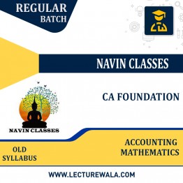 CA Foundation Accounts and Maths Regular Course : By Navin Classes : Pen drive / online classes
