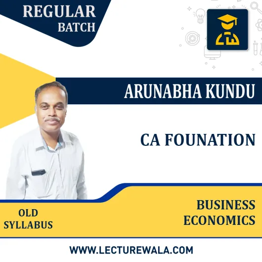 CA Foundation Business Economics Regular By Arunabha Kundu : Pen Drive / Online Live Classes.