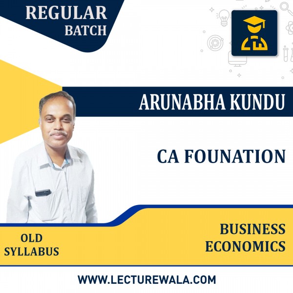 CA Foundation Business Economics Regular By Arunabha Kundu : Pen Drive / Online Live Classes.