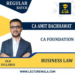 CA Foundation Business Law Regular Course : By CA Amit Bachhawat : Pen drive / online classes