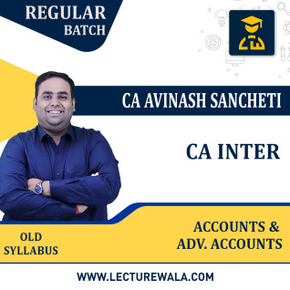 CA Inter Accounts & Adv. Accounts (Both Group) Combo Regular Course By CA Avinash Sancheti : Pendrive/Online classes. CA Inter Accounts & Adv. Accounts (Both Group) Combo Regular Course By CA Avinash Sancheti : Pendrive/Online classes.