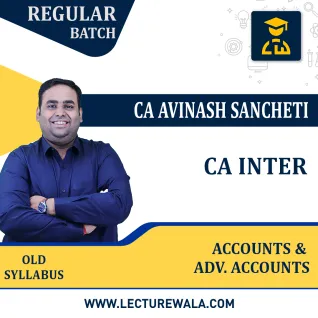 CA Inter Accounts & Adv. Accounts (Both Group) Combo Regular Course By CA Avinash Sancheti : Pendrive/Online classes. CA Inter Accounts & Adv. Accounts (Both Group) Combo Regular Course By CA Avinash Sancheti : Pendrive/Online classes.