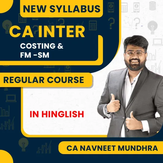 CA Navneet Mundhra Costing & FM-SM New Syllabus COMBO For CA Inter