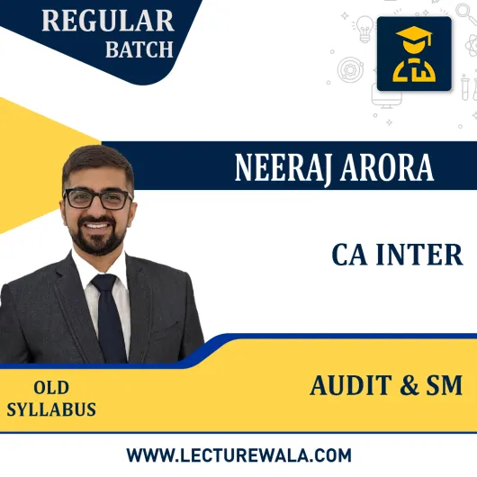 CA Inter Audit and SM Full Course Combo By Neeraj Arora : Pen drive / Google drive