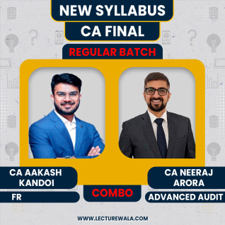 CA Aakash Kandoi FR & Neeraj Arora Audit Combo regular Online Classes For CA Final: Online Classes. CA Aakash Kandoi FR & Neeraj Arora Audit Combo regular Online Classes For CA Final: Online Classes.