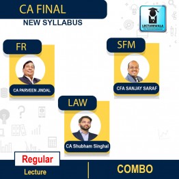 CA Final FR, SFM & LAW Combo Regular Course New Syllabus By CA Parveen Jindal  CA Shubham Singhal And CA Sanjay Saraf :Pen Drive / Online Classes