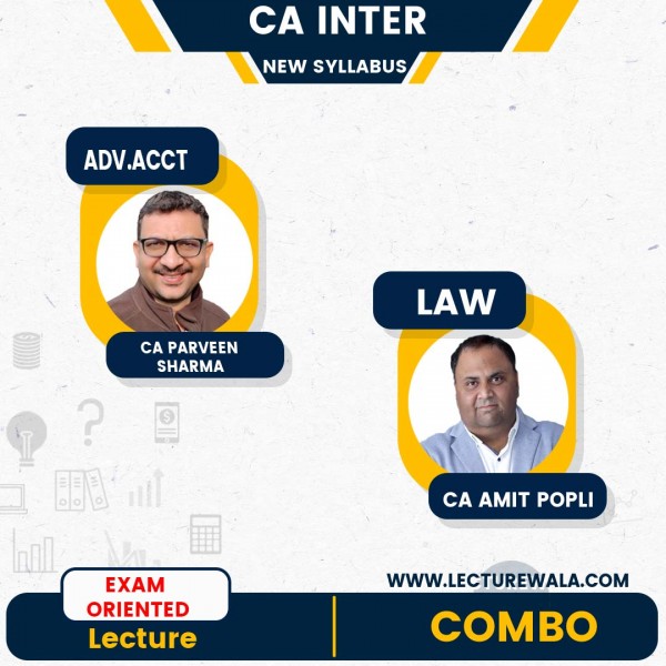 CA Inter Accounts & Law Combo  Regular Course EXAM- ORIENTED   (New Scheme) By CA Amit  Popli & CA Parveen Sharma : Google Drive / Pan Drive 