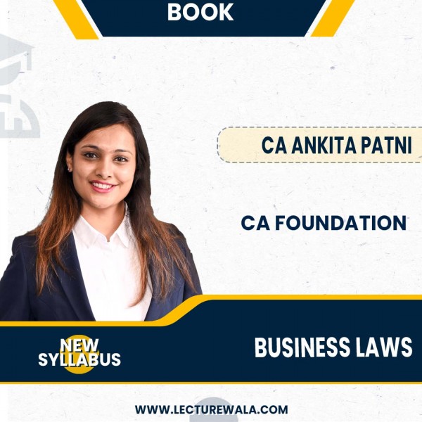 CA Foundation New Syllabus Business Laws Book Set By CA Ankita patni : Online Study Material