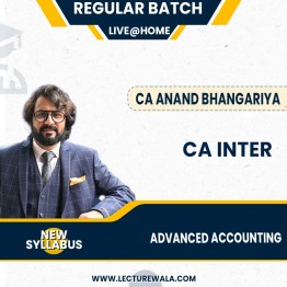 CA inter Adv.Accounts New Syllabus Live @ Home Regular Btach By CA Anand Bhangariya: LIVE @ HOME