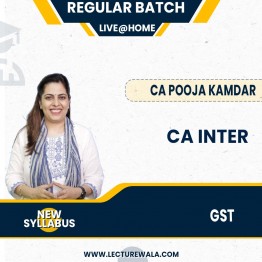 CA Inter  GST New Syllabus LIVE Regular Course By CA Pooja Kamdar 