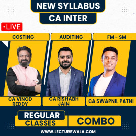  CA Vinod Reddy Costing CA Rishabh Jain sir Audit And CA Swapnil Patni FM-SM New Syllabus Live Batch For CA Inter.