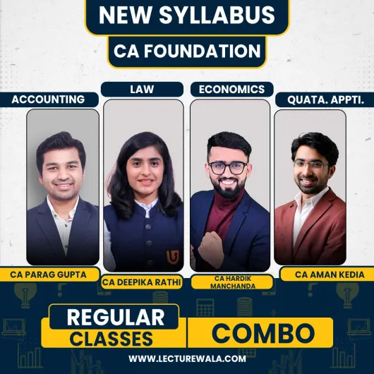 CA Foundation Economics & Quantative Apptitude & Business Law & Cost & Management Accounting By CA Hardik Manchanda & CA Aman Kedia & CA Deepika Rathi & CA Parag Gupta : Online Classes CA Foundation Economics & Quantative Apptitude & Business Law & Cost & Management Accounting By CA Hardik Manchanda & CA Aman Kedia & CA Deepika Rathi & CA Parag Gupta : Online Classes